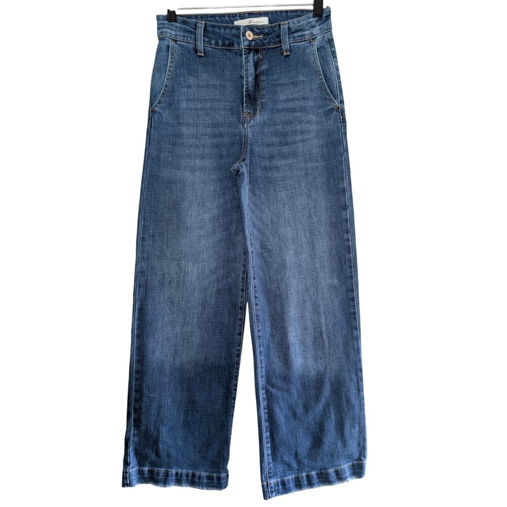 KanCan Women Jeans, Medium Dark Wash Wide Leg Jeans, Sz W1/24